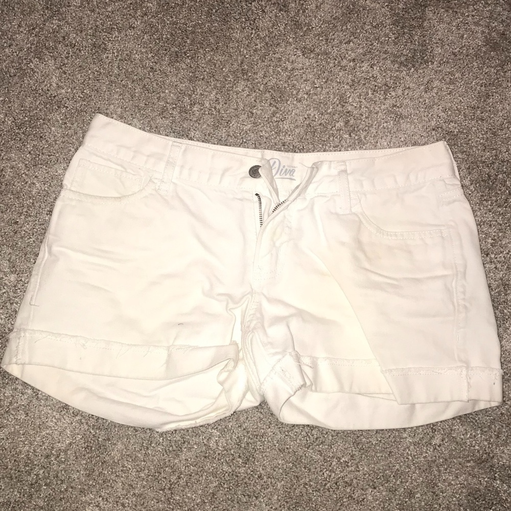 White Denim Shorts